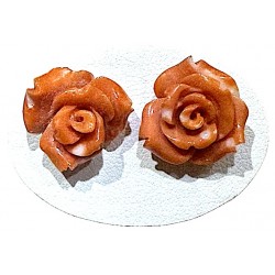 Orecchino rosa corallo