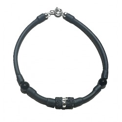 Bracciale lava e ossidiana