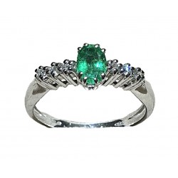 Anello smeraldi e brillanti