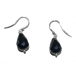 Earring obsidian