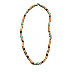 Collana turchese e ossidiana