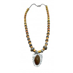 Collana agata e argento