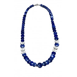 Collana lapis e quarzo