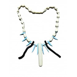 Collana osso corallo e...