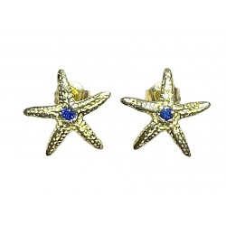 sapphire starfish earring