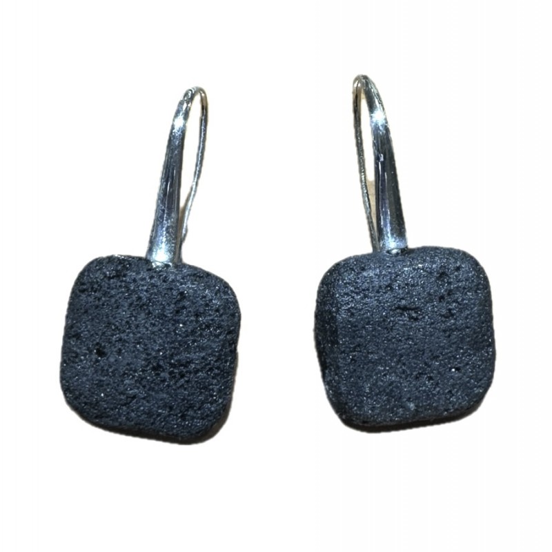 Stromboli lava earring