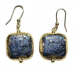 Lava stone earring covered...