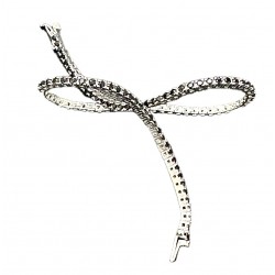 9 KT obsidian tennis bracelet