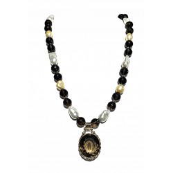 Collana quarzo fumé