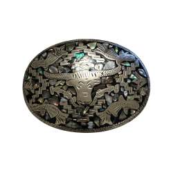 Fibbia in alpacca per cintura