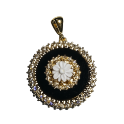 Ciondolo ossidiana cammeo e...