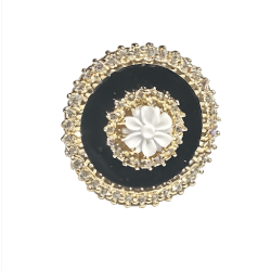 Anello ossidiana cammeo e...