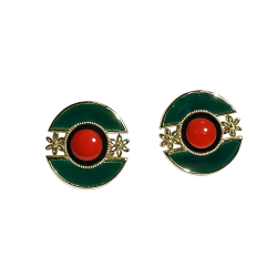 orecchino agata e corallo