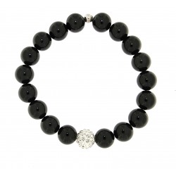 Smooth obsidian bracelet 8mm