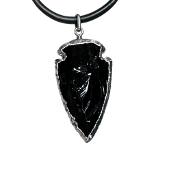 Ciondolo freccia ossidiana