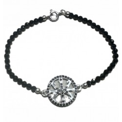Faceted obsidian bracelet...