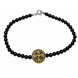 Obsidian bracelet with a...