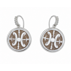 Lipari symbol cameo earring